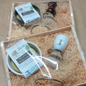 Coffret savon à barbe et blaireau