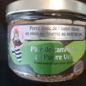 paté de campagne au poivre vert 190gr