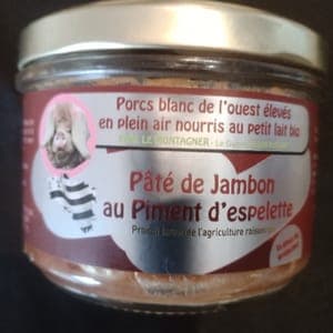 paté de jambon au piment d'espelettes 190gr