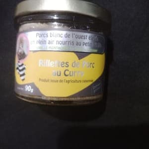 rillettes de porc au curry 90 gr