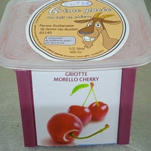 Glace au lait de chèvre Cerise Griotte