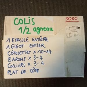 Colis demi agneau pour le 13octobre 2023