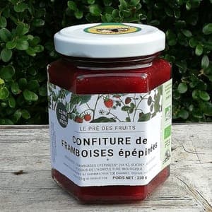 confiture de framboises épépinées