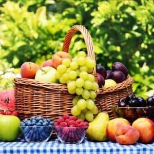 Panier de fruits bio