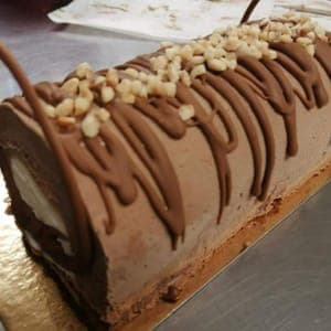 Bûche glacée chocolat/noisette