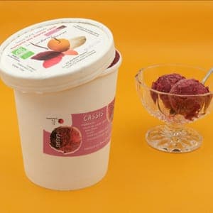 SORBET PLEIN FRUIT CASSIS BAC 1 LITRE