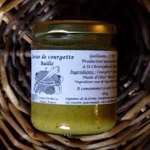 Caviar de courgette et basilic