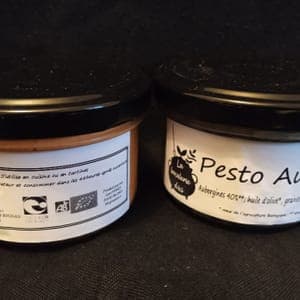 Pesto aubergines