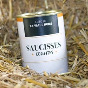 Saucisses confites de Porc Cul Noir du Limousin