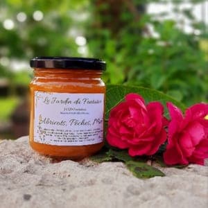 Confiture d'Abricots, Pêches, Miel d'acacia