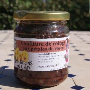 Confiture de coings aux pétales de rosa gallica