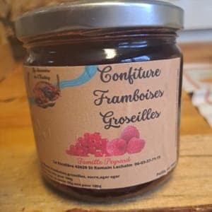 Confiture framboises-groseilles 390mL