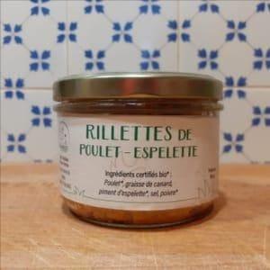 Rillettes de poulet - piment d'Espelette - 300g