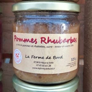 Purée pommes rhubarbes