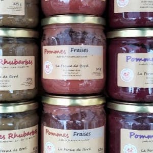 Purée pommes fraises