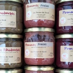 Purée pommes fraises