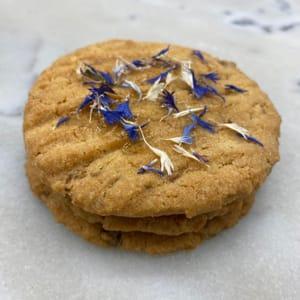 Cookie Chocolat Blanc et Fleurs de Bleuets Bio