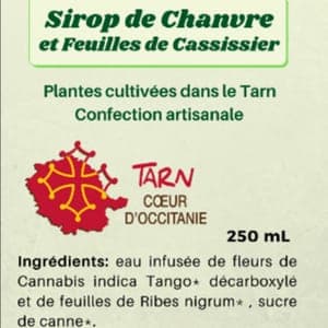 Sirop de chanvre et feuilles de cassissier