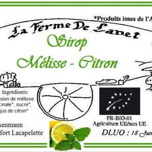 Sirop Mélisse - Citron