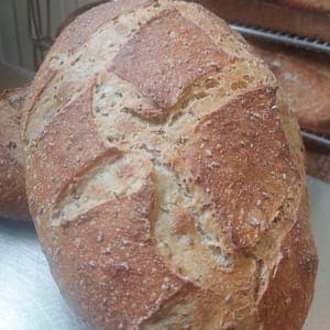PAIN BIS AUX BLES ANCIENS LIN/TOURNESOL   PUR LEVAIN 500g