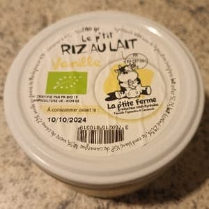 Riz au lait vanille 160gr