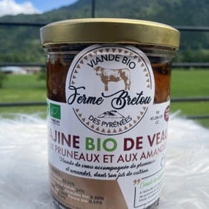 Conserve TAJINE VEAU BIO 750 G AUX PRUNEAUX ET AUX AMANDES