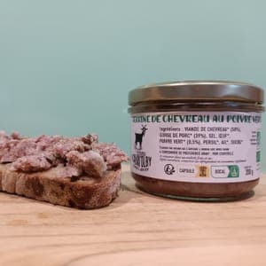 Terrine de chevreau au poivre vert 200g