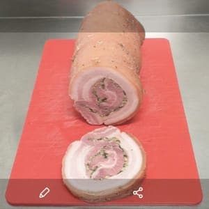 Porchetta (poitrine roulée ail & persil)