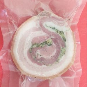 Porchetta (poitrine roulée ail & persil)