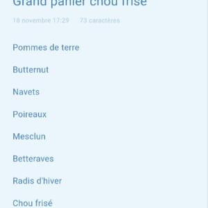 Grand panier chou frisé