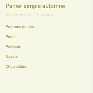 Panier simple automne