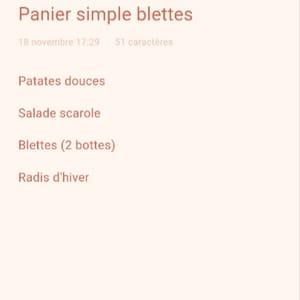 Panier simple blettes