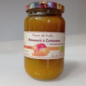 purée de pommes au curcuma 340 g