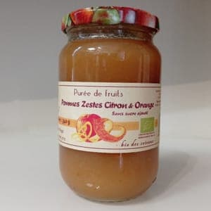 purée de pommes aux zestes citron et orange 340 g