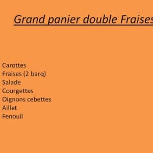 Grand panier double fraises