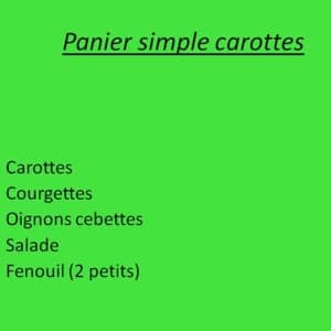 Panier simple carottes 