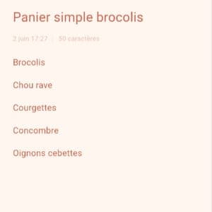 Panier simple brocolis 