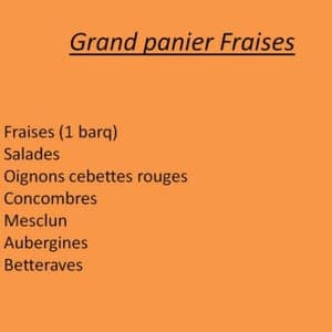 Grand panier fraise