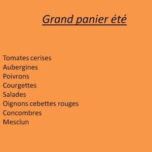 Grand panier été