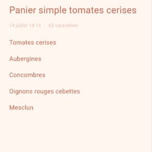 Panier simple tomates cerises 
