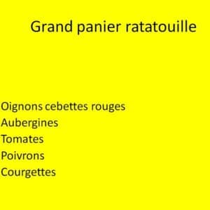 Grand panier ratatouille 