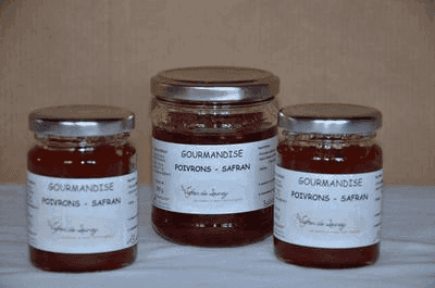 CONFITURE DE POIVRONS ROUGES safranée