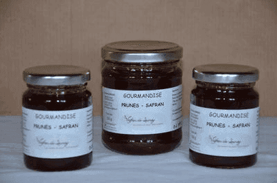 CONFITURE DE PRUNES D'ENTES safranée