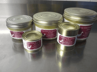 Foie gras entier en conserve