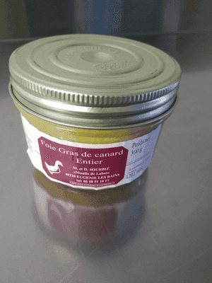 Foie gras entier en conserve