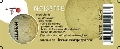 GLACE VEGETALE NOISETTE 1L (avoine)