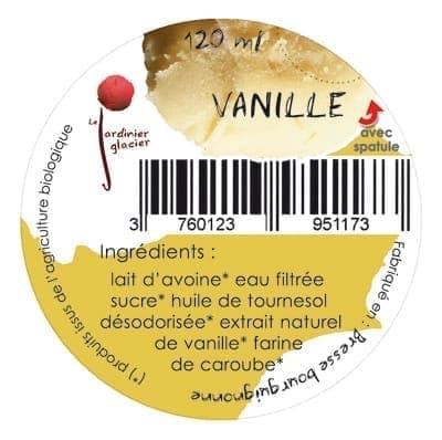 GLACE VEGETALE VANILLE 2x140ml (avoine)