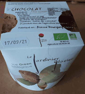 GLACE VEGETALE CHOCOLAT 550ML( riz)