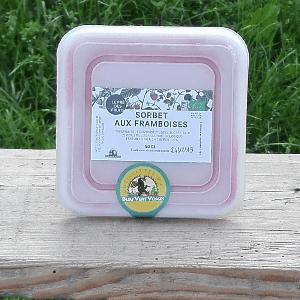 sorbet aux framboises