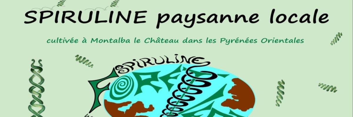 Bannière de spiruline foret vert